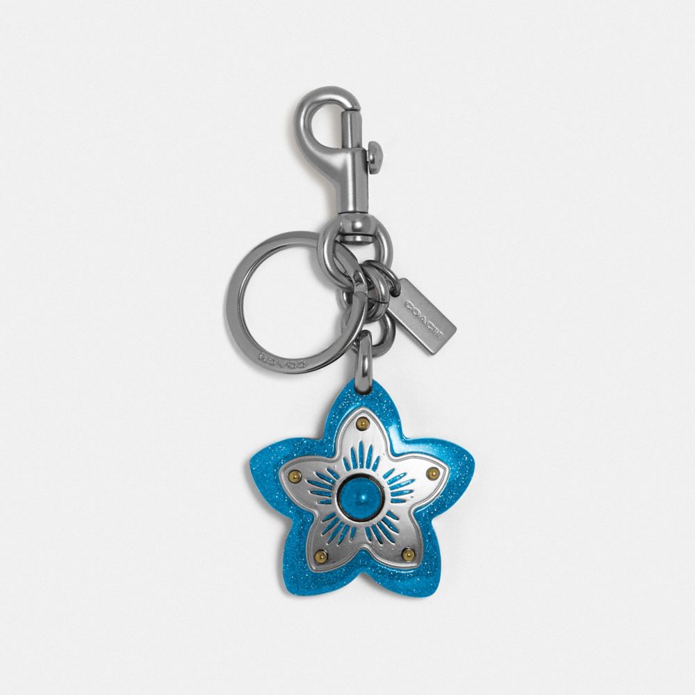 COACH F35132 - WILDFLOWER BAG CHARM - SV/CERULEAN | COACH ACCESSORIES