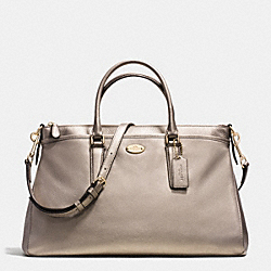 MORGAN SATCHEL IN PEBBLE LEATHER - f35185 - LIGHT GOLD/METALLIC