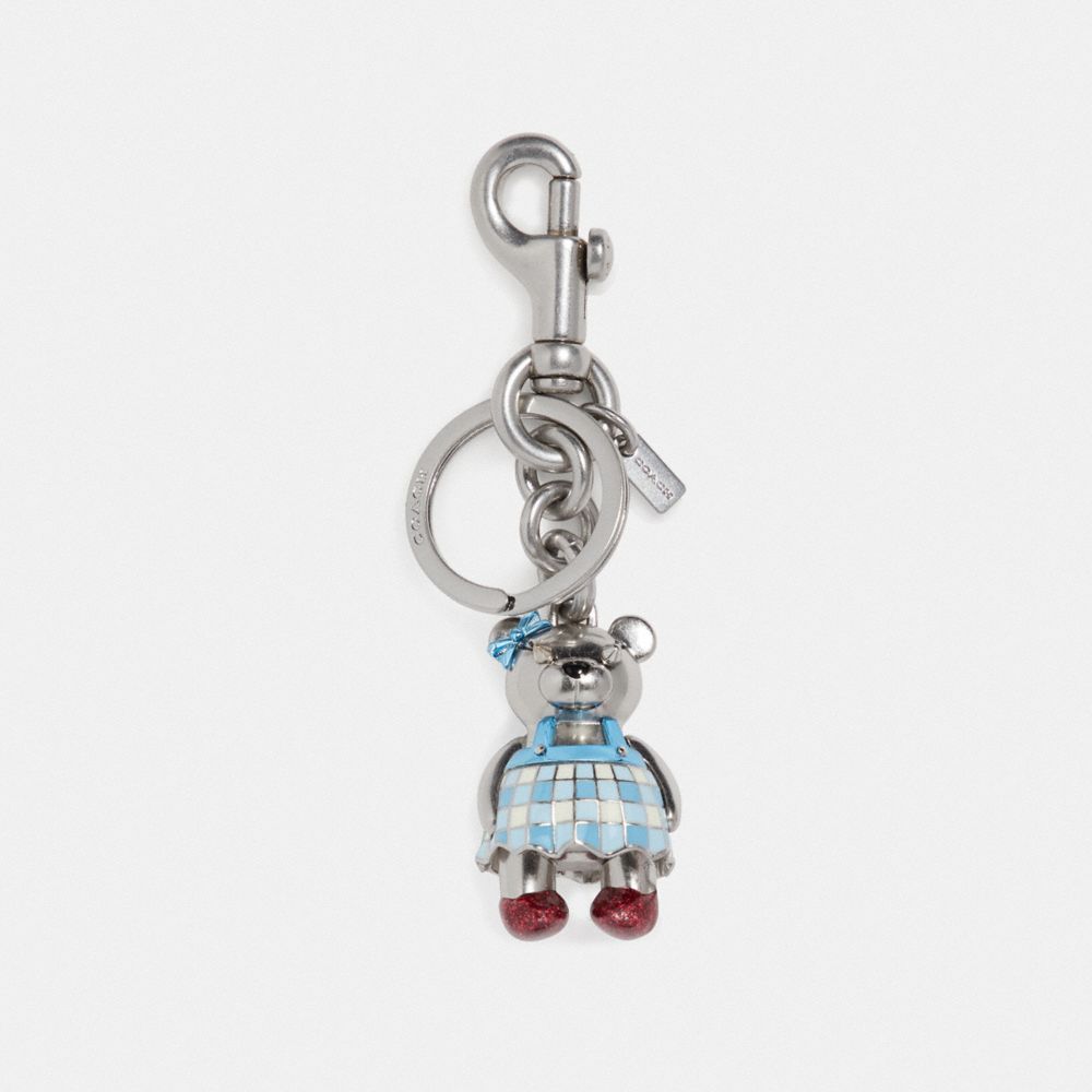 COACH DOROTHY BEAR BAG CHARM - SILVER/SILVER - F35247