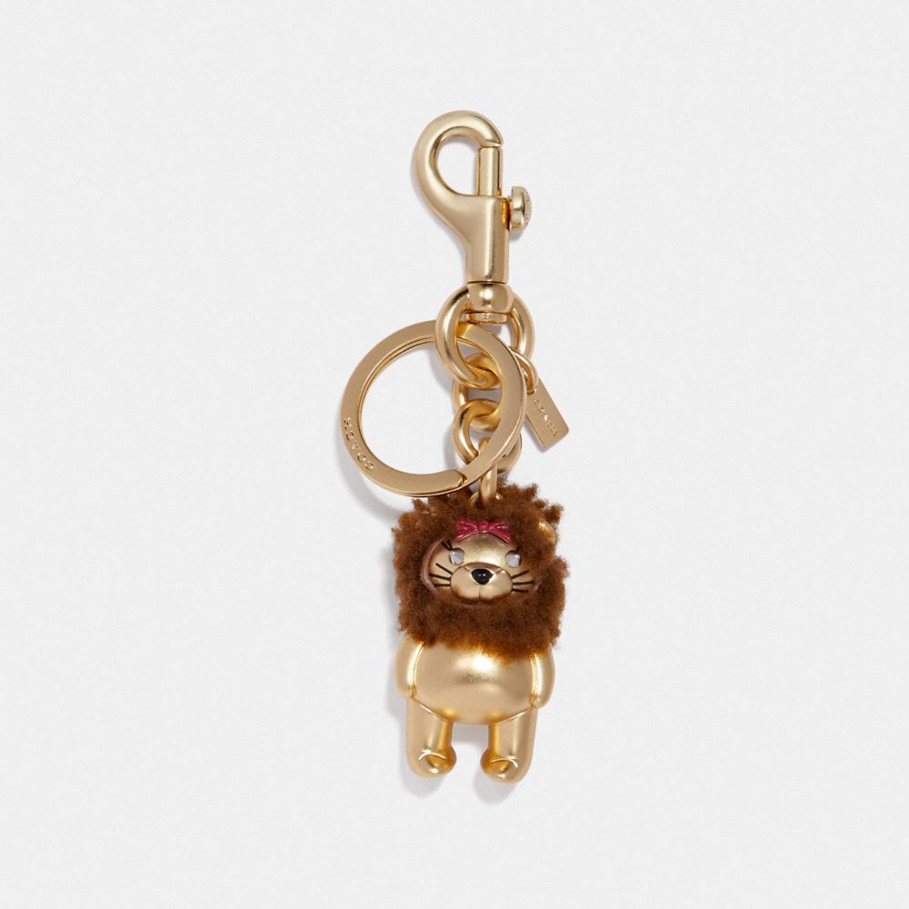 COACH F35249 Lion Bear Bag Charm GOLD/GOLD