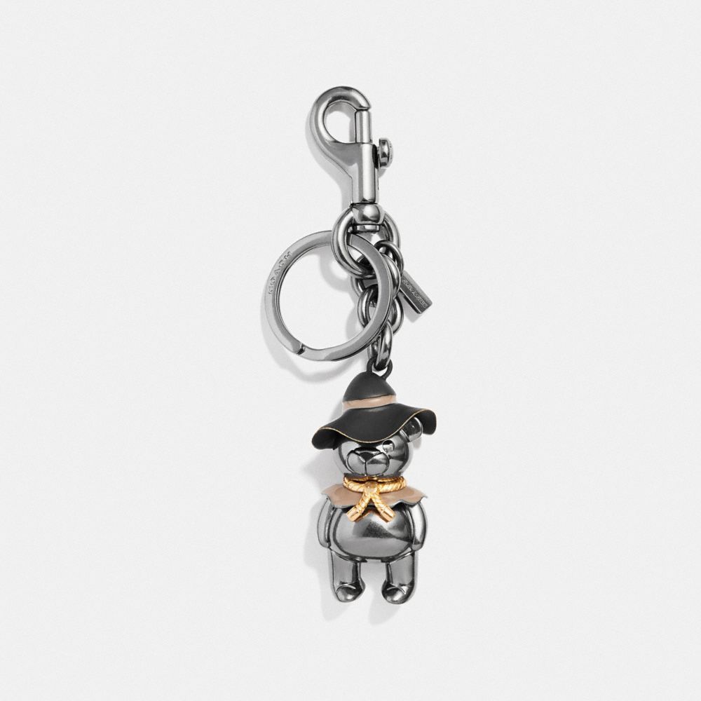 SCARECROW BEAR BAG CHARM - F35250 - BLACK/BLACK