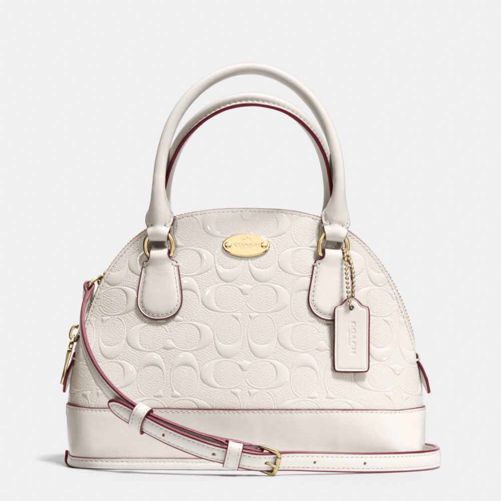 COACH F35279 - MINI CORA DOMED SATCHEL IN DEBOSSED PATENT LEATHER ...