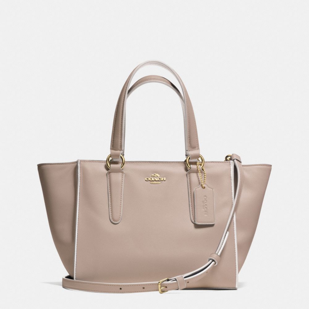Mini Crosby Carryall In Colorblock Leather Coach F35324 LIGHT GOLD/GREY ...