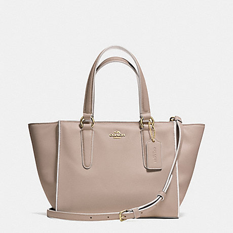 Mini Crosby Carryall In Colorblock Leather Coach F35324 LIGHT GOLD/GREY ...