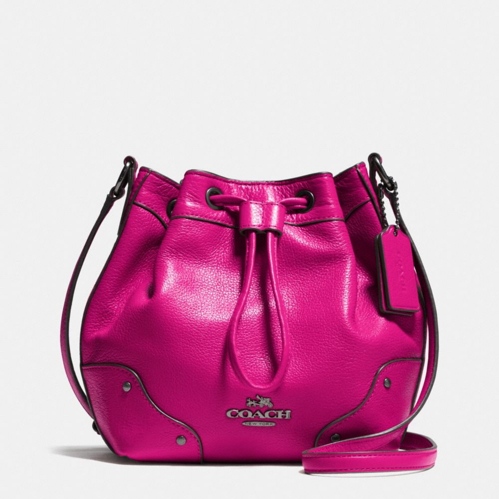 BABY MICKIE DRAWSTRING SHOULDER BAG IN GRAIN LEATHER - QBCBY - COACH F35363