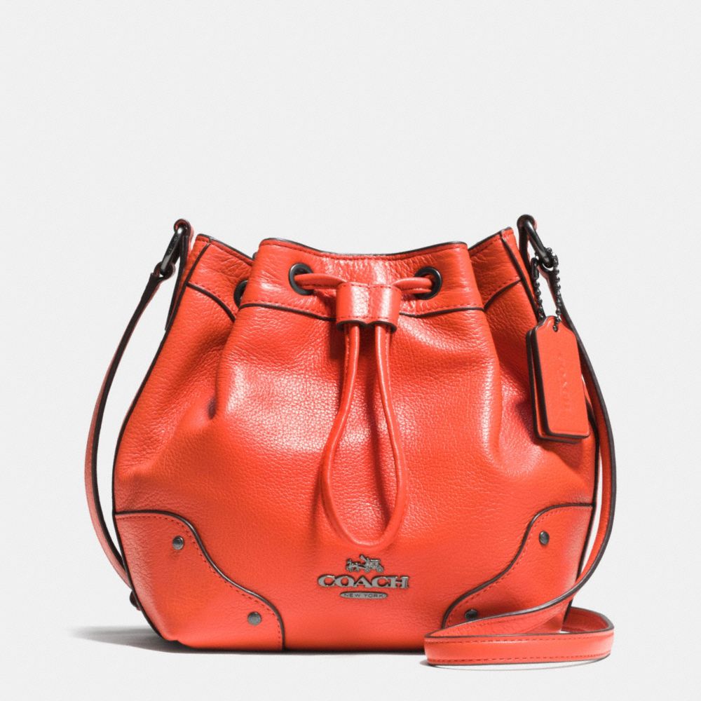 COACH F35363 Baby Mickie Drawstring Shoulder Bag In Grain Leather QBORG