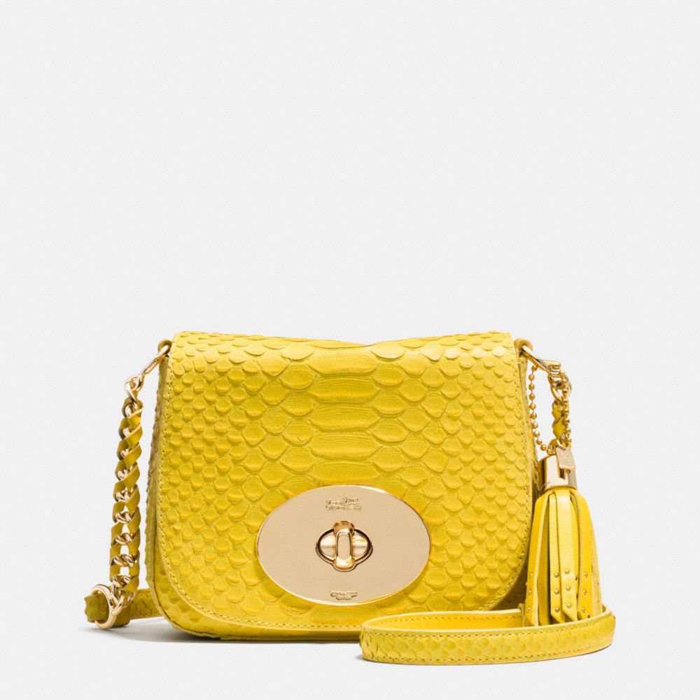LIV CROSSBODY IN PYTHON EMBOSSED LEATHER - LIYLW - COACH F35403