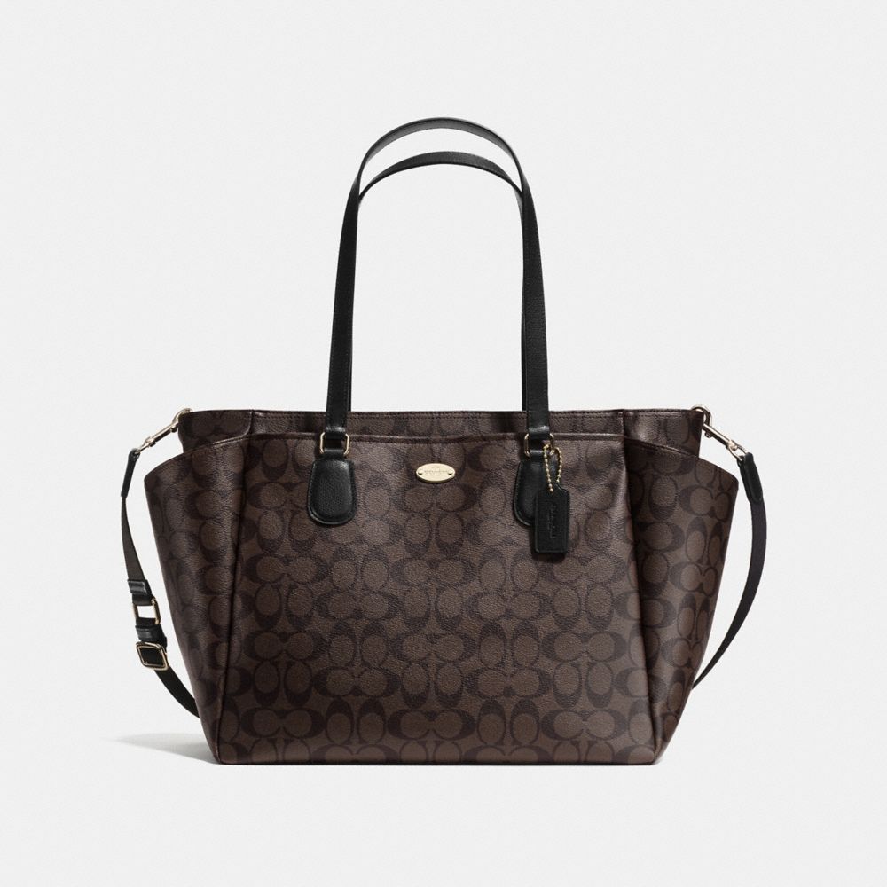 BABY BAG IN SIGNATURE CANVAS - LIGHT GOLD/BROWN/BLACK - COACH F35414