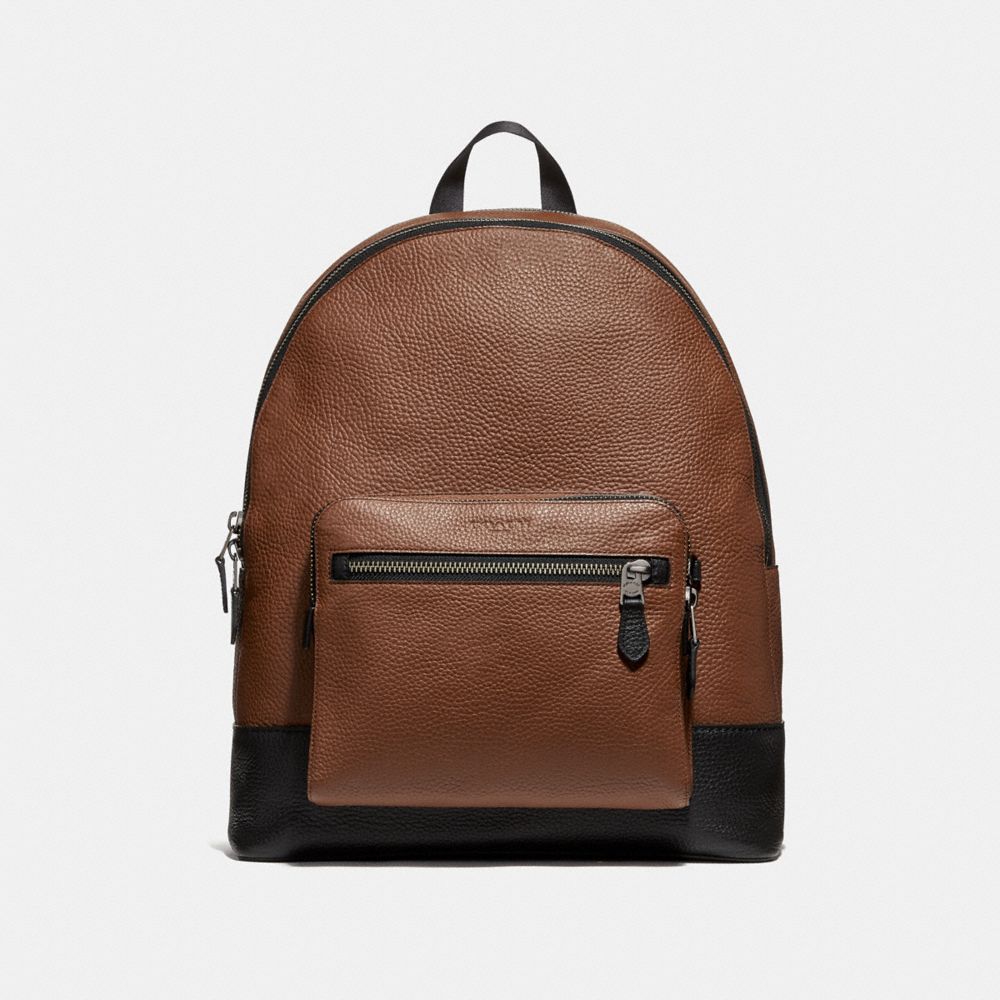 WEST BACKPACK - SADDLE/BLACK ANTIQUE NICKEL - COACH F35429