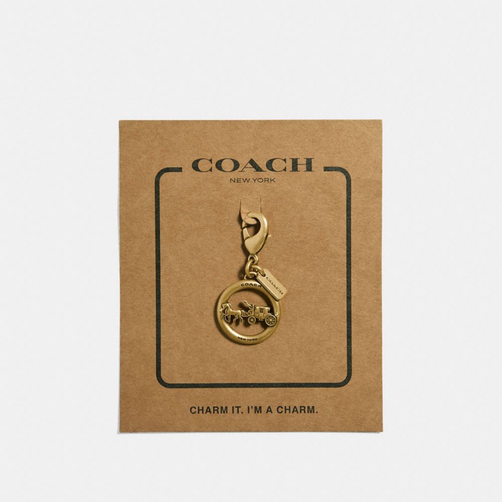 COACH f35477 HORSE AND CARRIAGE CHARM GOLD