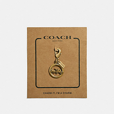 COACH HORSE AND CARRIAGE CHARM - GOLD - f35477