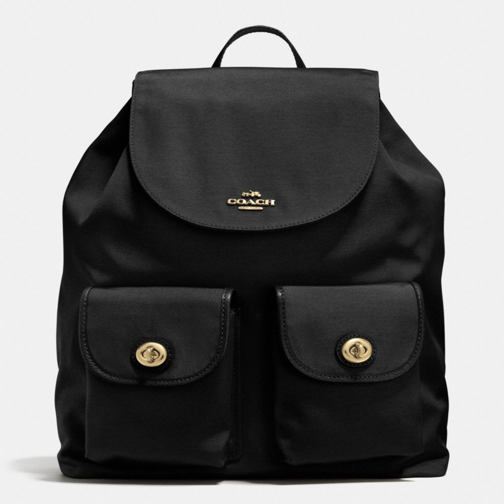 COACH BACKPACK IN NYLON - LIGHT GOLD/BLACK - COACH F35503