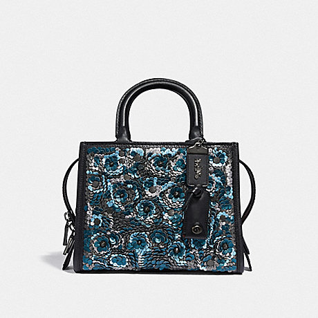 COACH ROGUE 25 WITH LEATHER SEQUIN - BP/BLUE MULTI - F35614