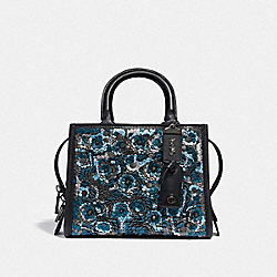 COACH F35614 Rogue 25 With Leather Sequin BP/BLUE MULTI