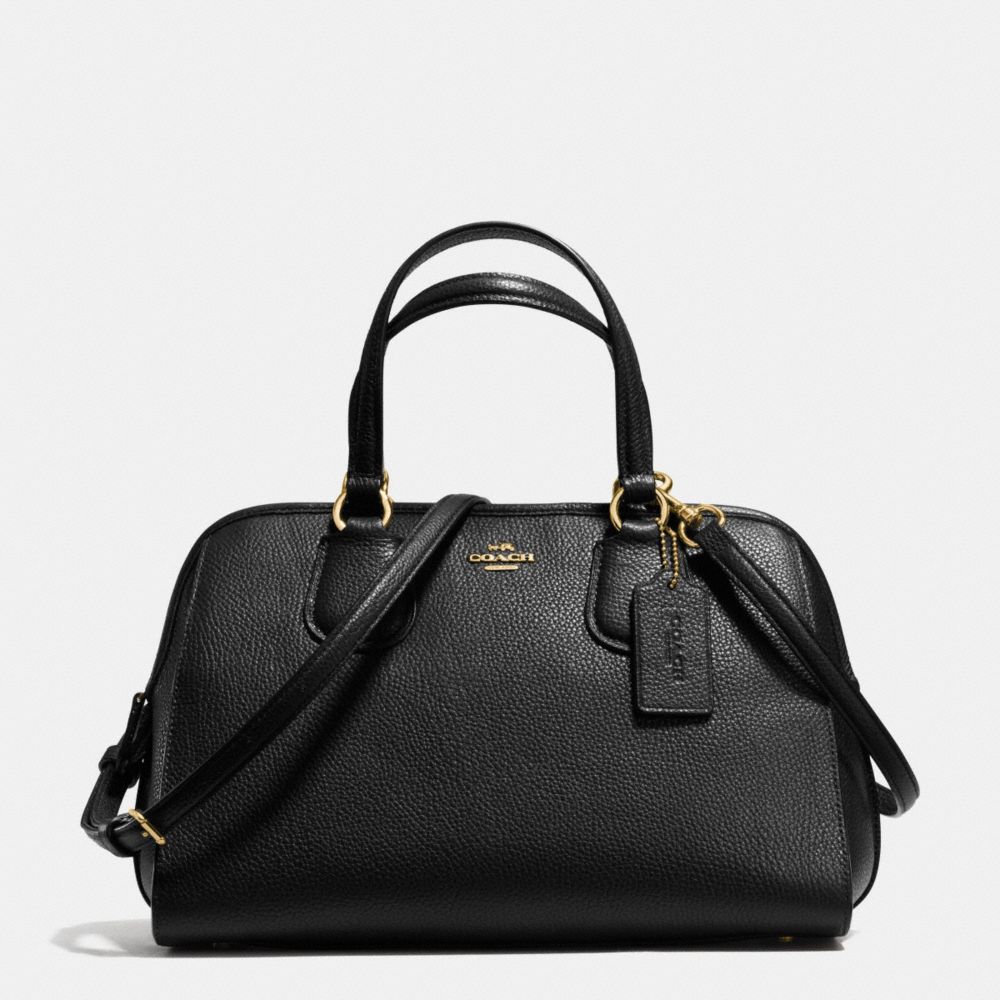 COACH NOLITA SATCHEL IN PEBBLE LEATHER - LIGHT GOLD/BLACK - F35650