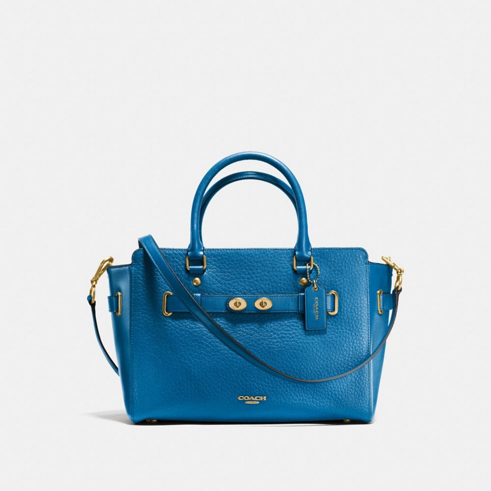 COACH F35689 - BLAKE CARRYALL IN BUBBLE LEATHER IMITATION GOLD/BRIGHT MINERAL