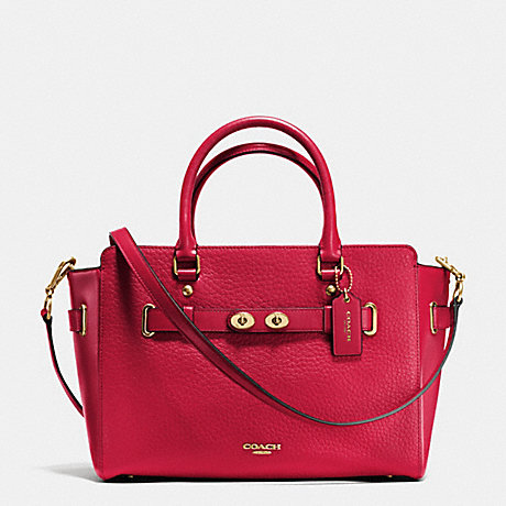 COACH BLAKE CARRYALL IN BUBBLE LEATHER - IMITATION GOLD/CLASSIC RED - f35689