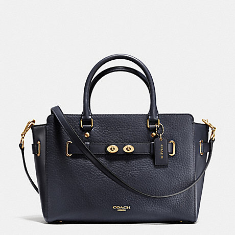 COACH BLAKE CARRYALL IN BUBBLE LEATHER - IMITATION GOLD/MIDNIGHT - f35689