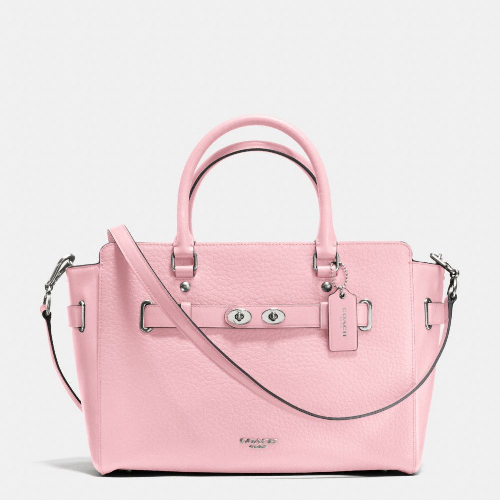 COACH F35689 - BLAKE CARRYALL IN BUBBLE LEATHER SILVER/PETAL