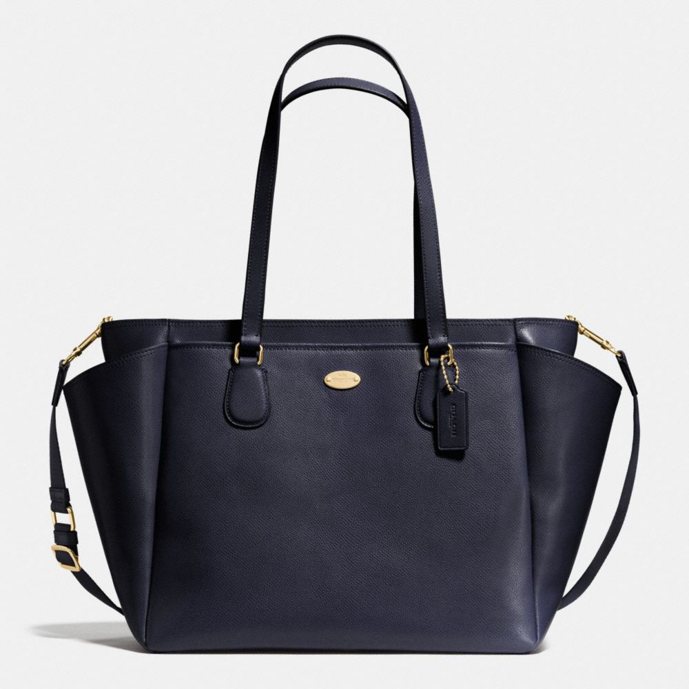 COACH f35702 BABY BAG IN CROSSGRAIN LEATHER LIGHT GOLD/MIDNIGHT