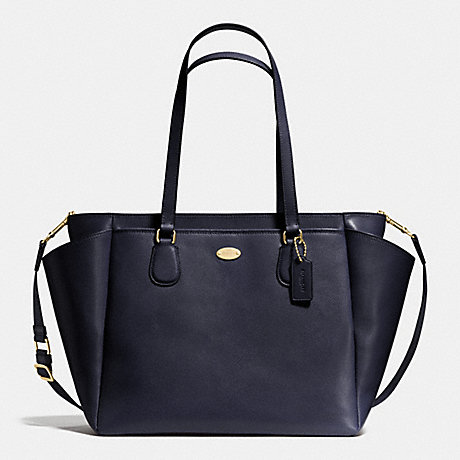COACH BABY BAG IN CROSSGRAIN LEATHER - LIGHT GOLD/MIDNIGHT - f35702