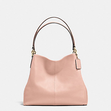 COACH F35723 PHOEBE SHOULDER BAG IN PEBBLE LEATHER IMITATION-GOLD/PEACH-ROSE