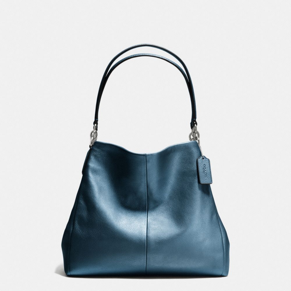 PHOEBE SHOULDER BAG IN PEBBLE LEATHER - f35723 - SVBL9