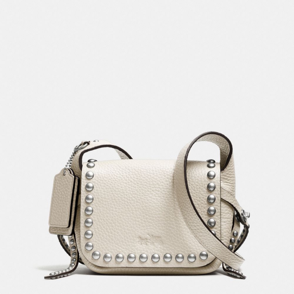 COACH F35750 - RIVETS DAKOTAH 14 CROSSBODY IN PEBBLE LEATHER WRCRM