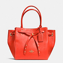 COACH F35838 - TURNLOCK TIE SMALL TOTE IN REFINED PEBBLE LEATHER LIE46
