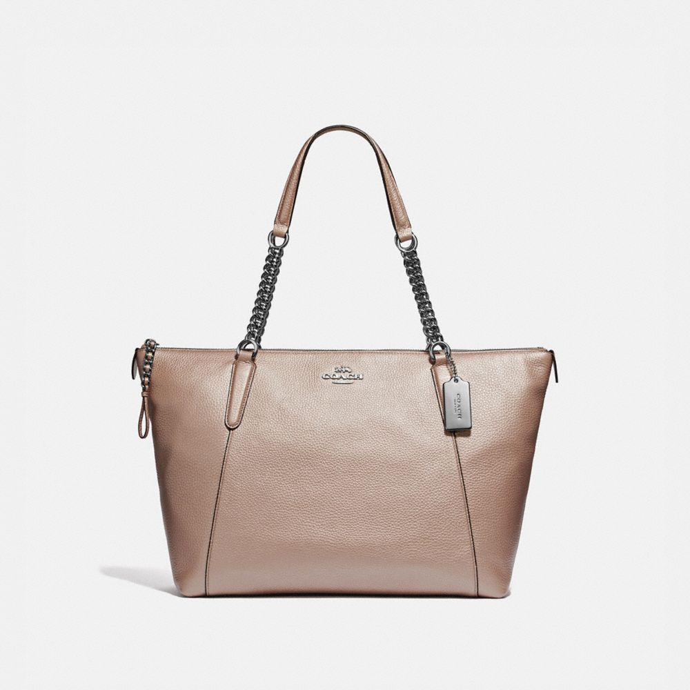 COACH AVA CHAIN TOTE - PLATINUM/SILVER - F35868