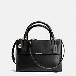 MINI BOROUGH BAG IN CROSSGRAIN LEATHER - LIGHT GOLD/BLACK - COACH F35918