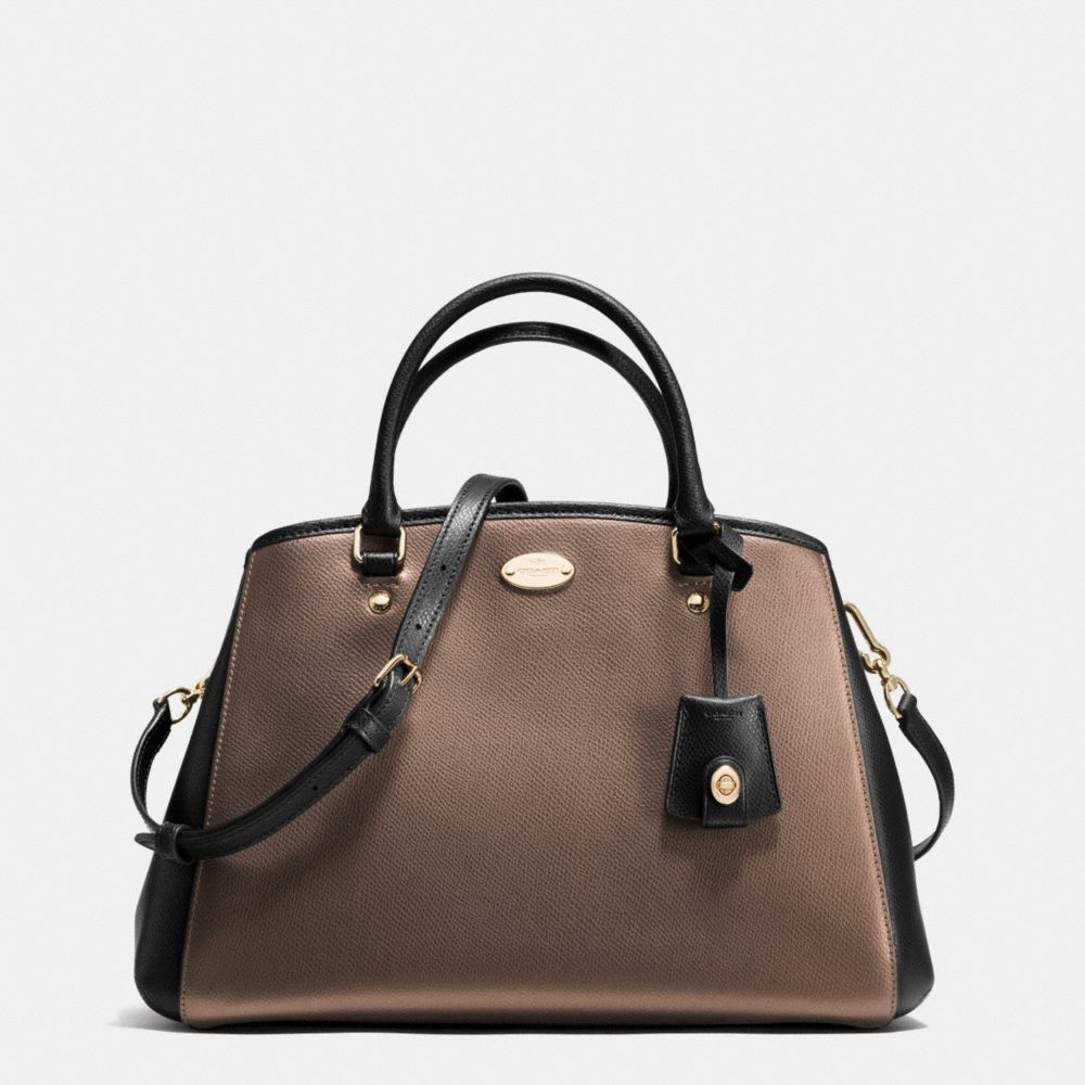 COACH SMALL MARGOT CARRYALL IN BICOLOR METALLIC CROSSGRAIN LEATHER - IME8Y - F35923