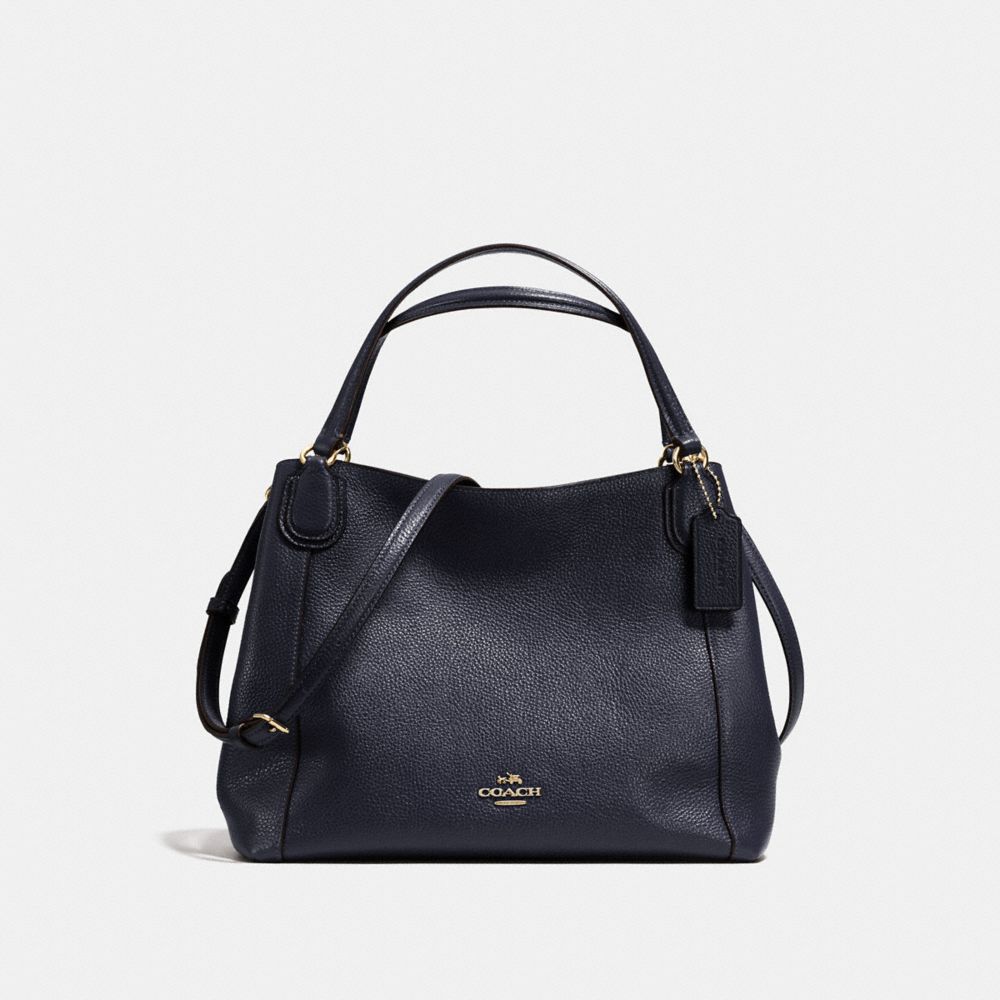 EDIE SHOULDER BAG 28 - COACH f35983 - NAVY/LIGHT GOLD