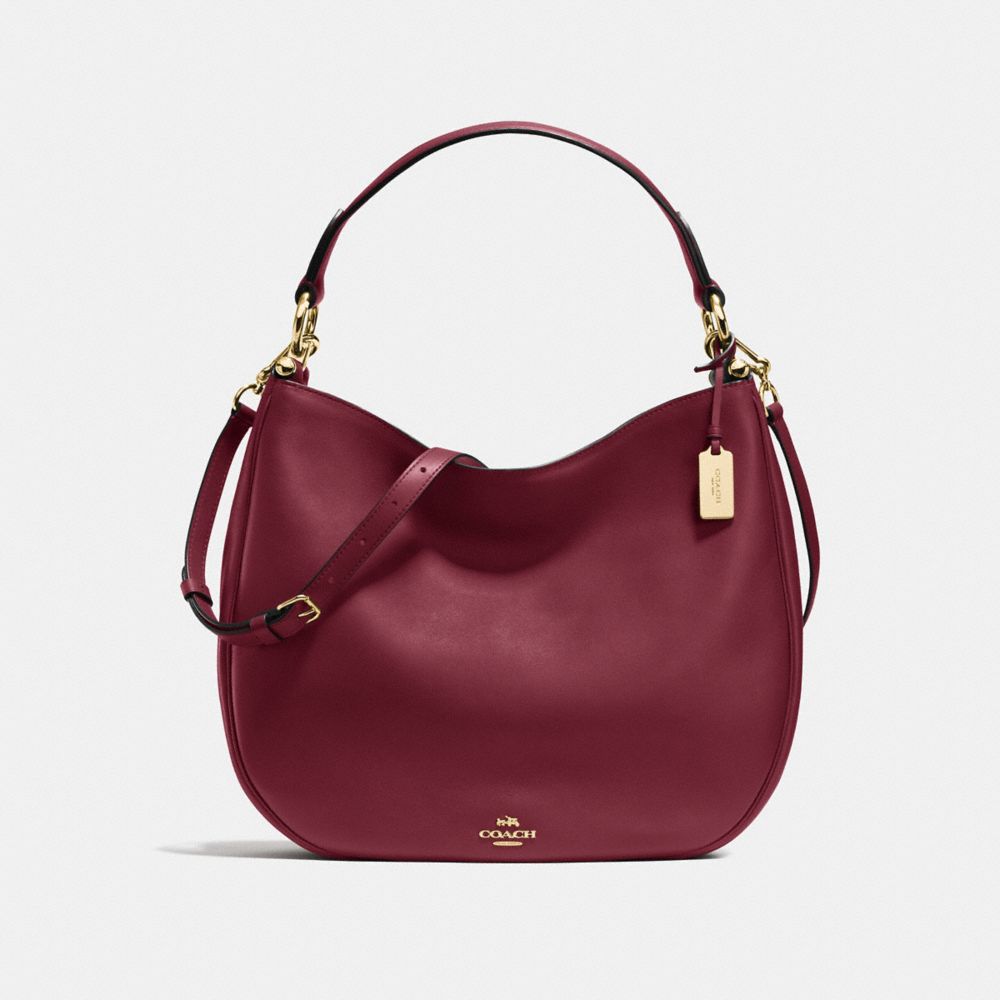 MAE HOBO - BURGUNDY/LIGHT GOLD - COACH F36026