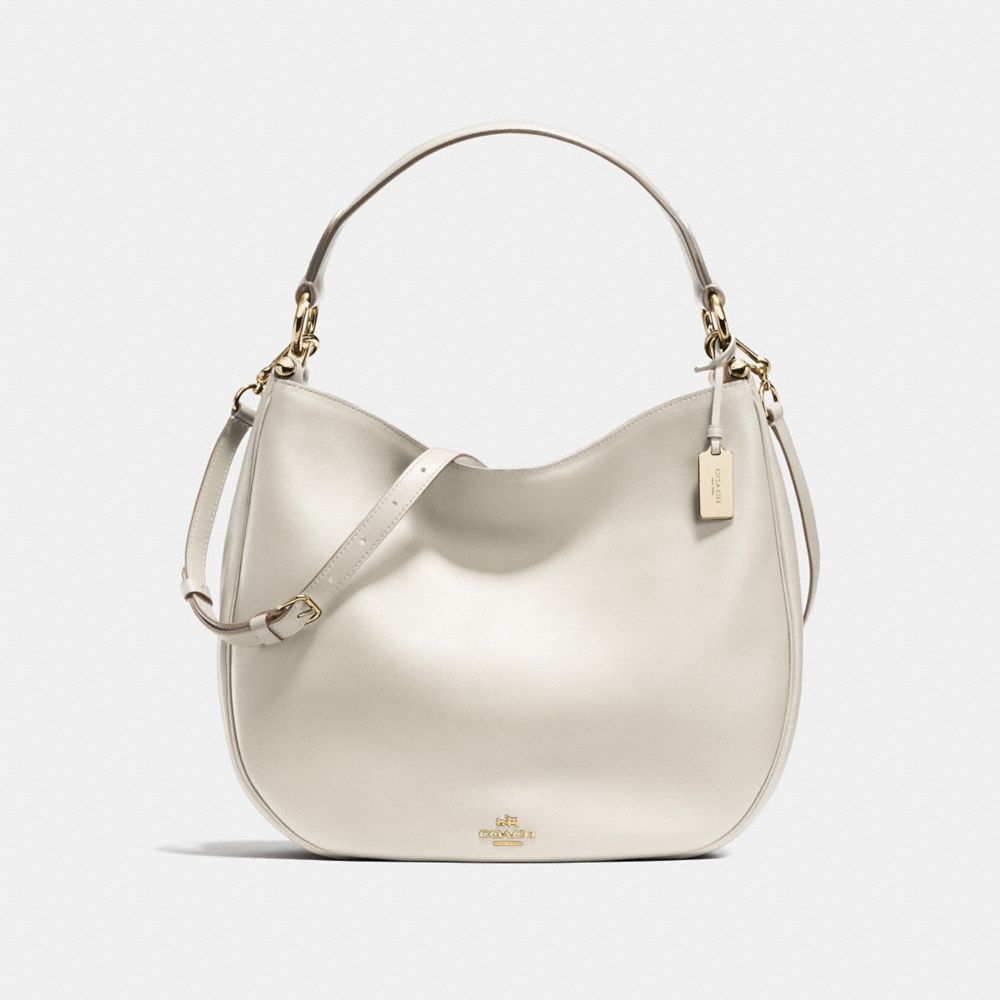COACH MAE HOBO IN GLOVETANNED LEATHER - LIGHT GOLD/CHALK - F36026