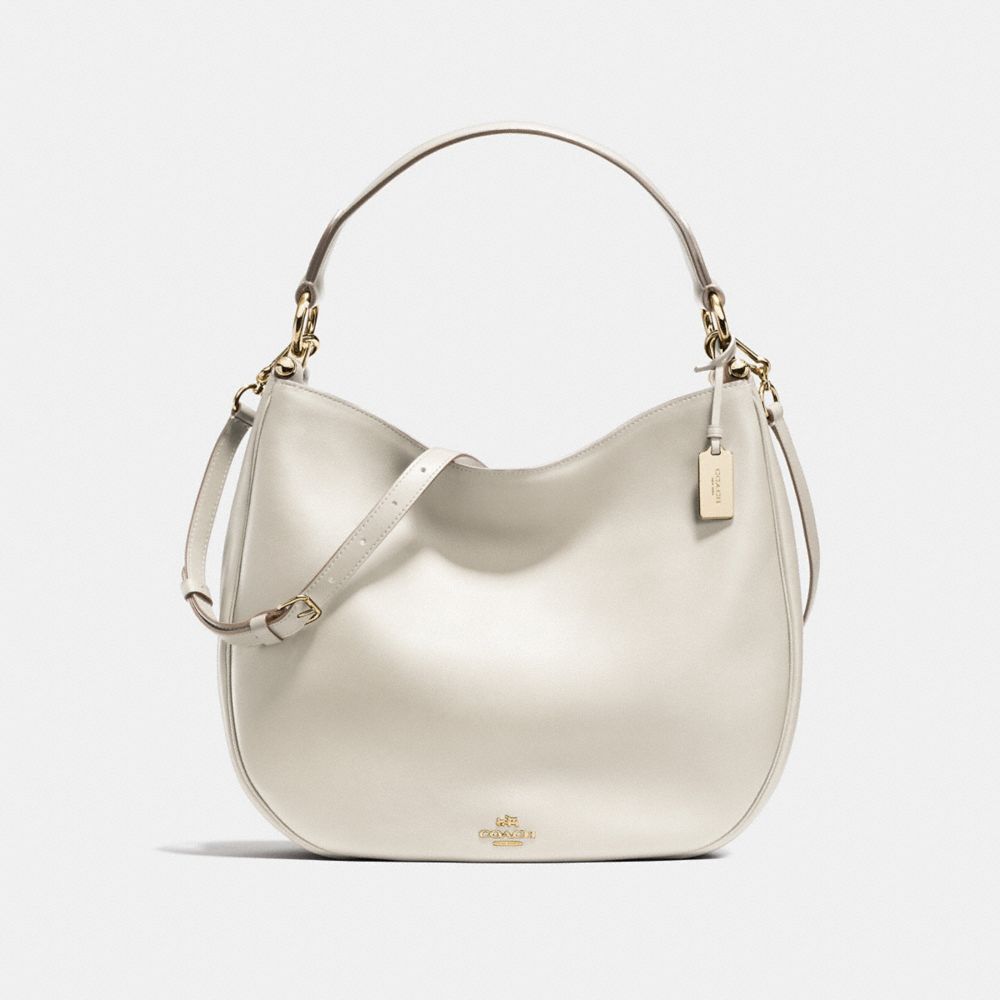 COACH f36026 MAE HOBO IN GLOVETANNED LEATHER LIGHT GOLD/CHALK