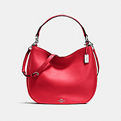 COACH F36026 - COACH NOMAD HOBO IN GLOVETANNED LEATHER SILVER/TRUE RED