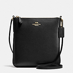 COACH F36063 - NORTH/SOUTH CROSSBODY IN CROSSGRAIN LEATHER LIGHT GOLD/BLACK