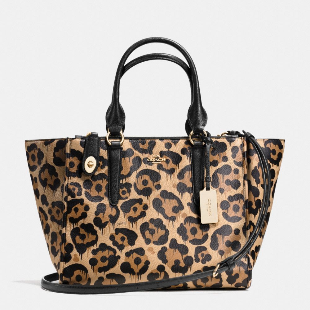 COACH F36093 CROSBY CARRYALL IN WILD BEAST PRINT LEATHER LIGHT-GOLD/WILD-BEAST