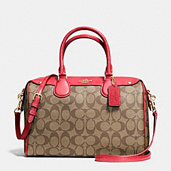 COACH F36187 - BENNETT SATCHEL IN SIGNATURE IMITATION GOLD/KHAKI/CLASSIC RED