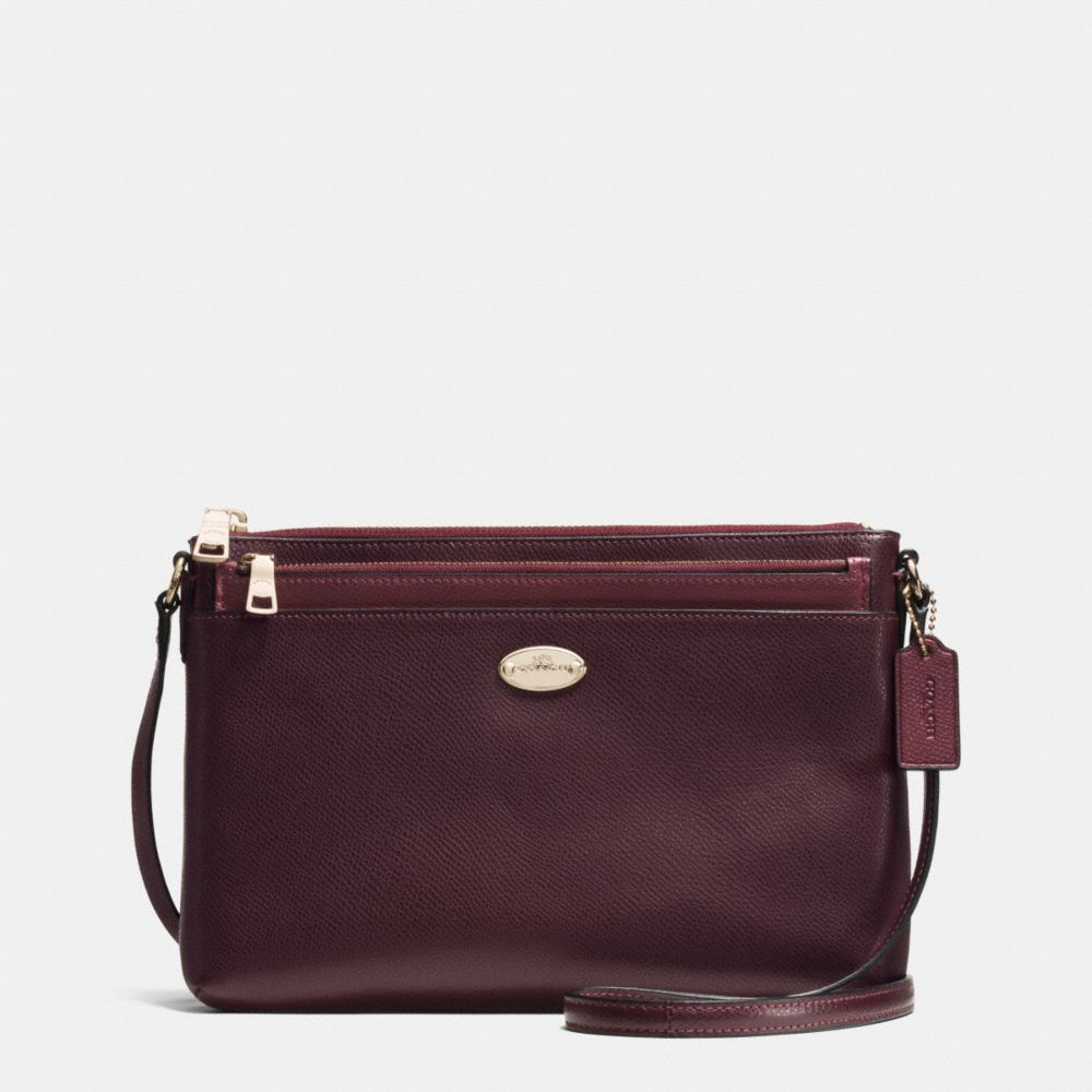 EAST/WEST POP CROSSBODY IN BICOLOR METALLIC LEATHER - IME8I - COACH F36210