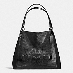 COACH F36234 Blake Shoulder Bag In Exotic Embossed Leather ANTIQUE NICKEL/BLACK