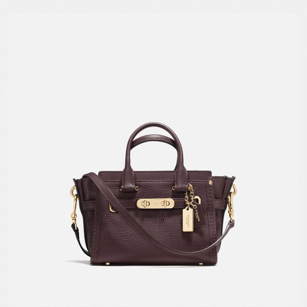 COACH F36235 COACH SWAGGER 20 OXBLOOD/GOLD