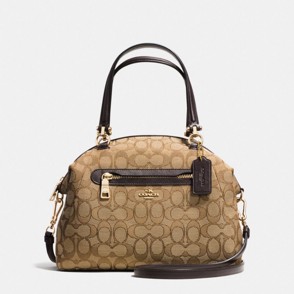 COACH F36311 - PRAIRIE SATCHEL IN SIGNATURE LIGHT GOLD/KHAKI/BROWN