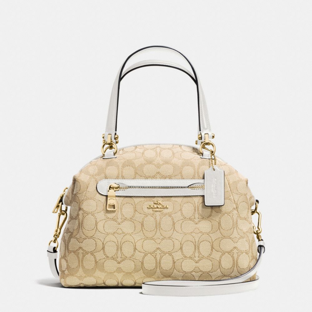 COACH F36311 PRAIRIE SATCHEL IN SIGNATURE LIGHT-GOLD/LIGHT-KHAKI/CHALK