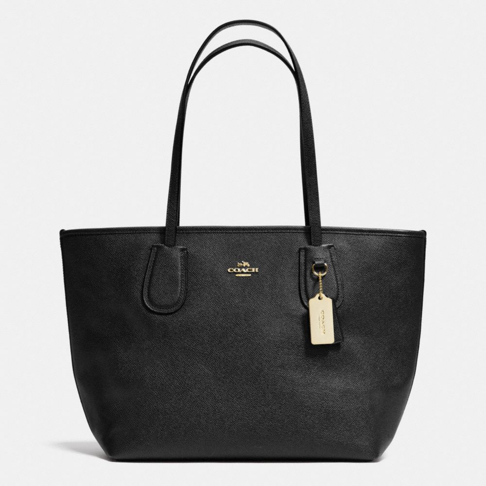 COACH TAXI ZIP TOTE IN CROSSGRAIN LEATHER - f36355 - LIGHT GOLD/BLACK