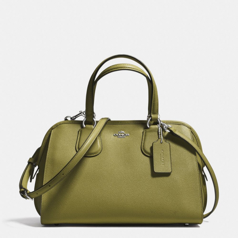 COACH NOLITA SATCHEL IN CROSSGRAIN LEATHER - SILVER/MOSS - f36392