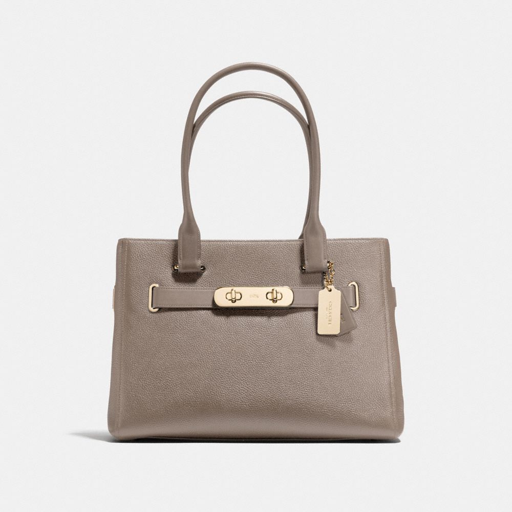 COACH F36488 COACH SWAGGER CARRYALL LIGHT-GOLD/FOG