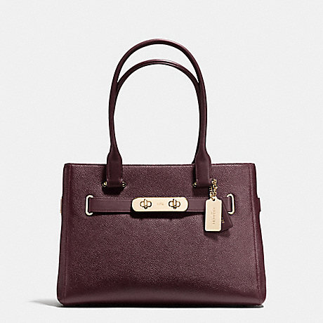 COACH f36488 COACH SWAGGER CARRYALL LIGHT GOLD/OXBLOOD