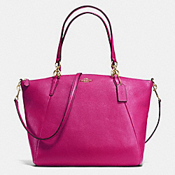 COACH KELSEY SATCHEL IN PEBBLE LEATHER - IMITATION GOLD/CRANBERRY - F36591